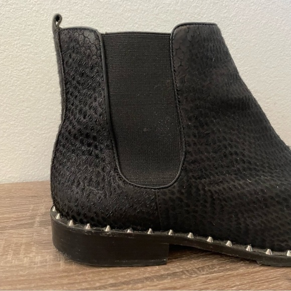Schutz Black Studded Chelsea Boots, Size 9.5 - Picture 3 of 9